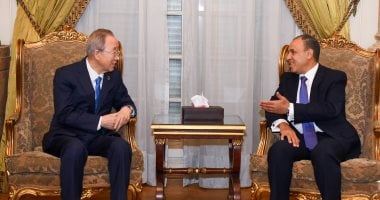 وزير الخارجية يستقبل الأمين العام السابق للأمم المتحدة