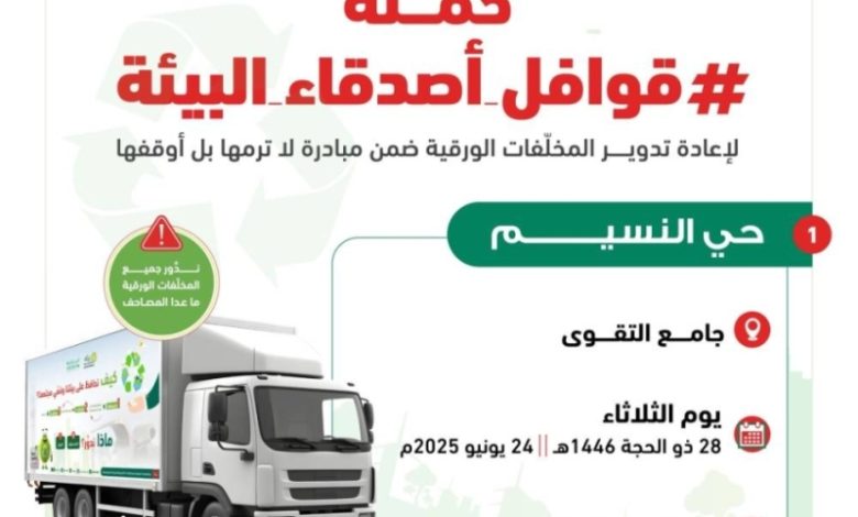 15 حيًّا في جدة يشرعون في التخلص من المخلفات الورقية بطرق آمنة ضمن حملة بيئية جديدة