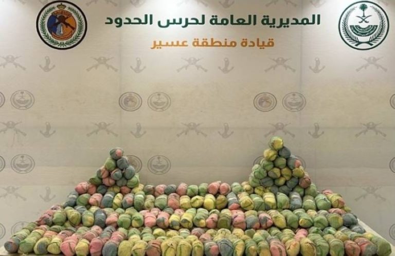 إحباط عملية تهريب 165 كجم من القات في منطقة الربوعة بشكل مفاجئ