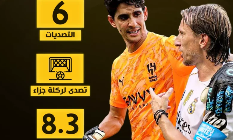 إحصائيات تاريخية لـ"ياسين بونو" أمام ريال مدريد تحت عنوان "القفاز الذهبي الأمين"