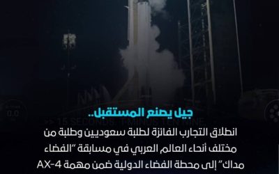 المملكة تبدأ تجارب جديدة لمسابقة "الفضاء مداك" في المحطة الدولية للأبحاث العلمية