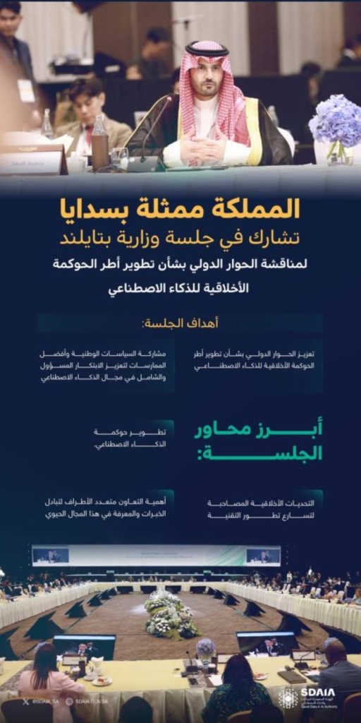 المملكة تقدم تجربتها المتميزة في تطوير منظومة الذكاء الاصطناعي خلال منتدى بتايلند