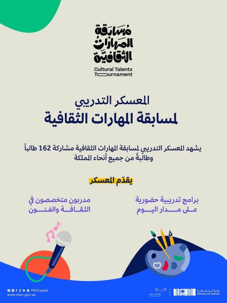 بدء فعالية لتنمية المهارات الثقافية وتعزيز التجارب الإبداعية المختلفة للمشاركين