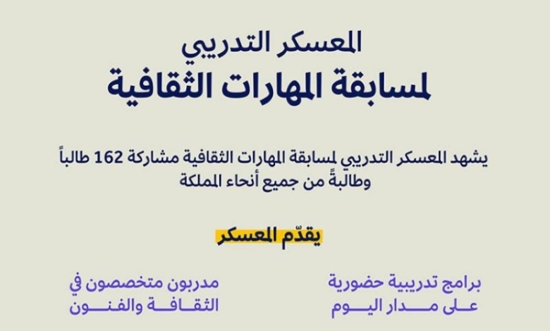 بدء فعالية لتنمية المهارات الثقافية وتعزيز التجارب الإبداعية المختلفة للمشاركين