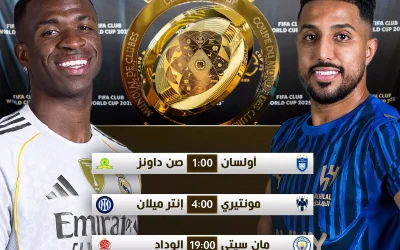 جدول مباريات اليوم الأربعاء في كأس العالم للأندية 2025 وترددات القنوات الناقلة