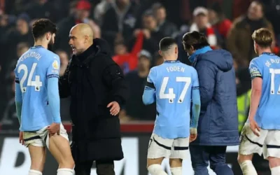 جوارديولا يصف نجم مانشستر سيتي بأنه لاعب مدهش ومتميز في أدائه