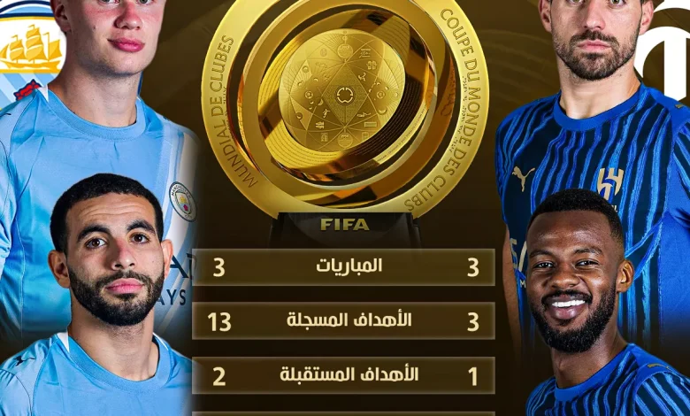 حصرياً قبل المواجهة الفاصلة: أرقام الهلال ومانشستر سيتي في مونديال الأندية 2025