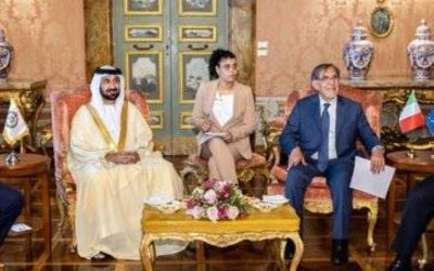 لقاء رئيس البرلمان العربي مع رئيس مجلس الشيوخ الإيطالي لتعزيز التعاون المشترك بين البلدين