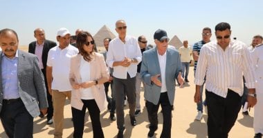 مستشار الرئيس ومحافظ الجيزة يتفقدان سير الخدمات بالمنطقة الأثرية