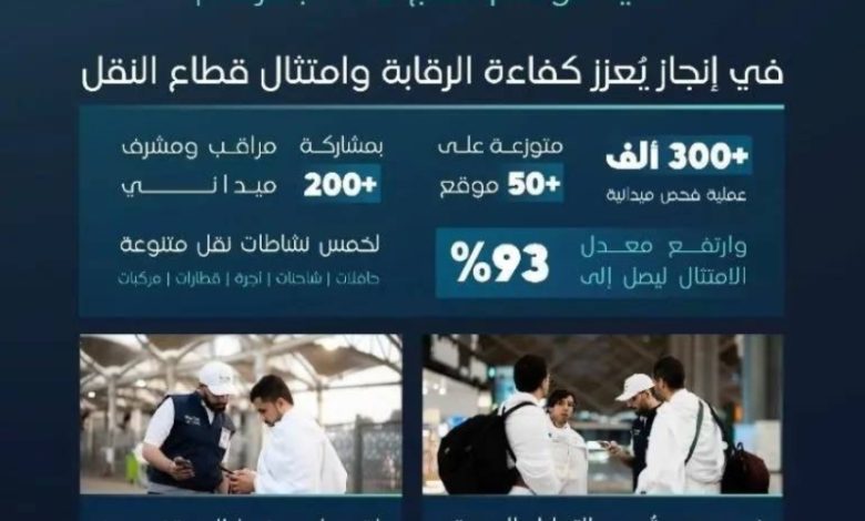 هيئة النقل تواصل جهودها الميدانية والرقابية المتواصلة خلال موسم حج 1446هـ
