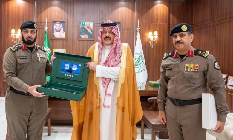 أمير حائل يستقبل مدير شرطة المنطقة الجديد