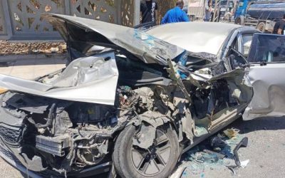 إصابتان نتيجة تصادم صهريج ومركبة صغيرة في مأدبا