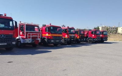 احتراق كابسة نفايات على طريق جرش–السلط دون إصابات