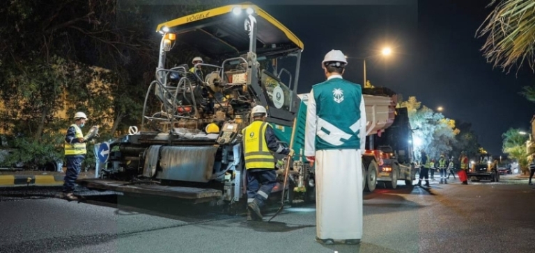 استغلال نفايات هدم المباني في طرق الرياض