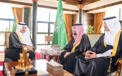 استقبال أمير تبوك لرئيس مجلس القطاع الشمالي الصحي