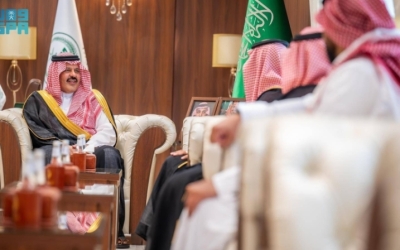 استقبال أمير حائل للرئيس التنفيذي للشركة الوطنية لإمدادات الحبوب