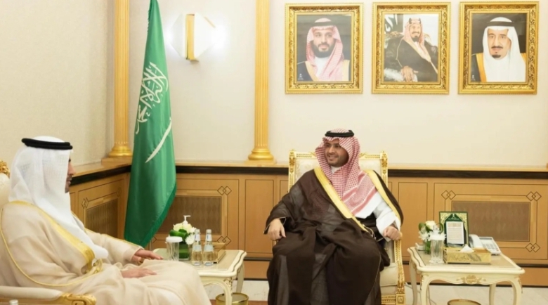 استقبال الأمير تركي بن محمد بن فهد لسفير الإمارات في المملكة
