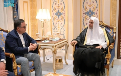 استقبال الأمين العام لرابطة العالم الإسلامي لرئيس مركز الحضارة الإسلامية بأوزبكستان