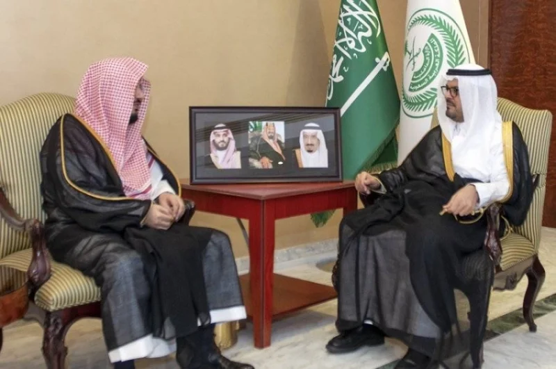 استقبال مميز للأمين العام لهيئة كبار العلماء من قبل الأمير سعود بن مشعل