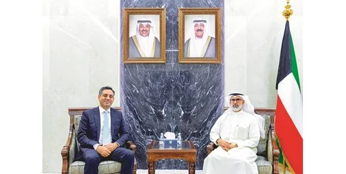 استقبال نائب وزير الخارجية للقائم بالأعمال اللبناني