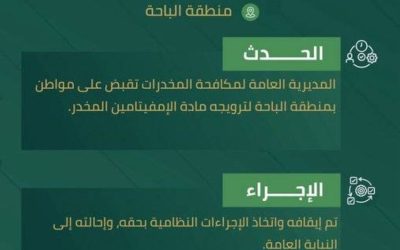 اعتقال شخص في الباحة لترويجه الإمفيتامين المخدر