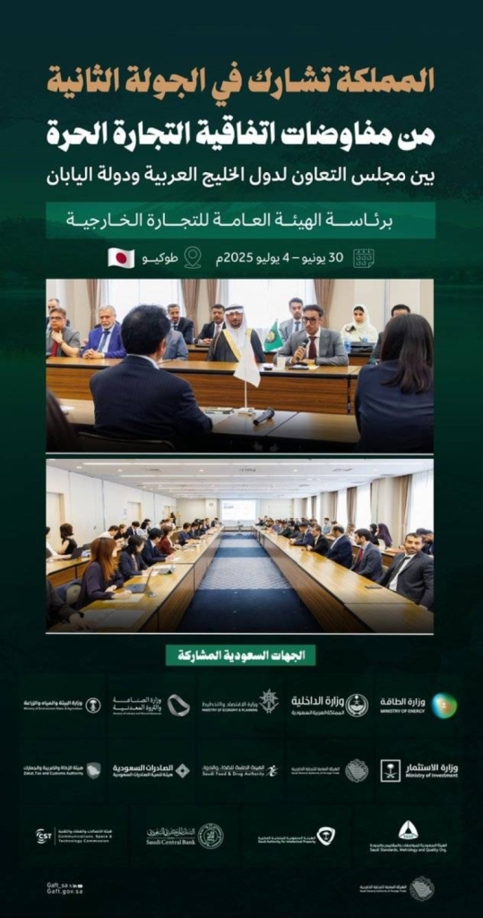 التجارة الخارجية تقود الفريق السعودي في الجولة الثانية لمفاوضات اتفاقية التجارة الحرة مع اليابان