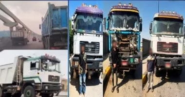 الداخلية تضبط سائقى النقل الثلاثة أصحاب فيديو السباق على أحد طرق 6 أكتوبر