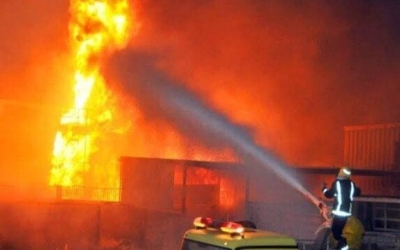 السيطرة على حريق في المجزر الآلي بالبساتين