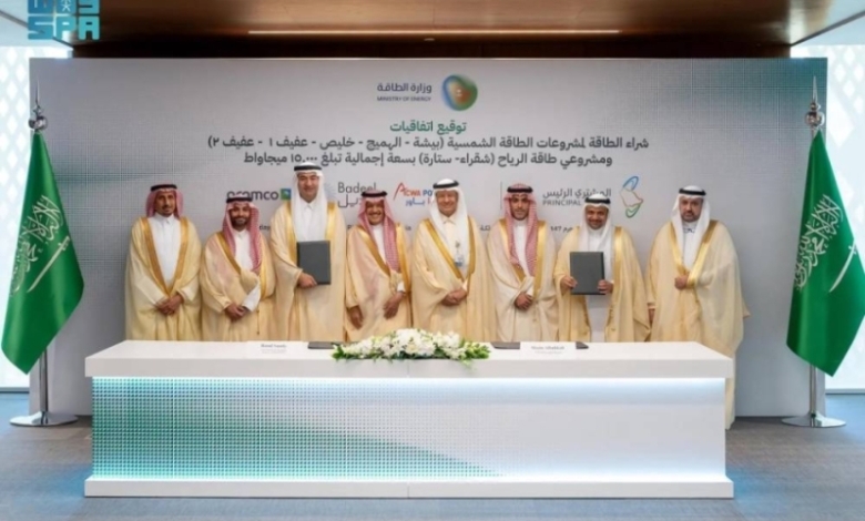 المشتري الرئيس يوقع اتفاقيات لشراء الطاقة لمشروعات جديدة تصل إلى سبعة مشاريع.