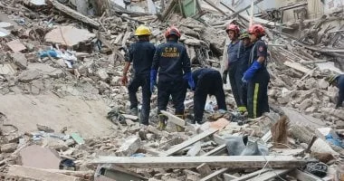 انهيار عقار فى العطارين بالاسكندرية