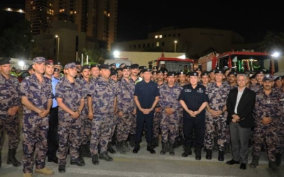 تحيات الملك تصل إلى الفريق الأردني المشارك في إخماد حرائق سوريا