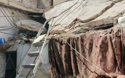 خمسة مصابين بانهيار سقف منزل في مخيم الزرقاء حسب مراسل "رؤيا"