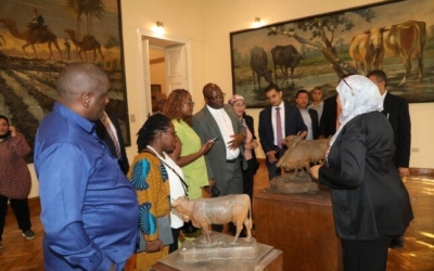 زيارة برلمانية ناميبية لمتحف الدقي الزراعي ومعمل المبيدات