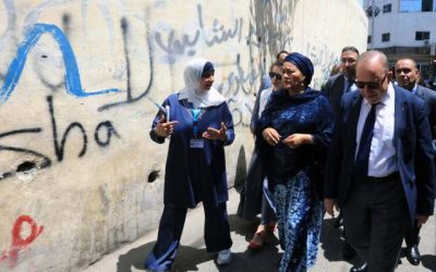زيارة نائبة الأمين العام للأمم المتحدة لمخيم الوحدات