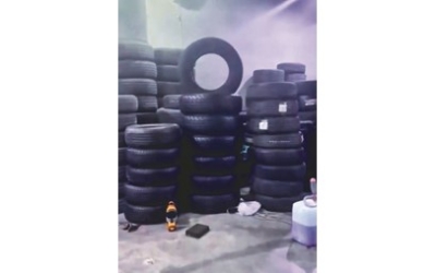 ضبط 1900 إطار مستعمل في مخازن تُعاد تصنيعها وبيعها كـ«جديدة»