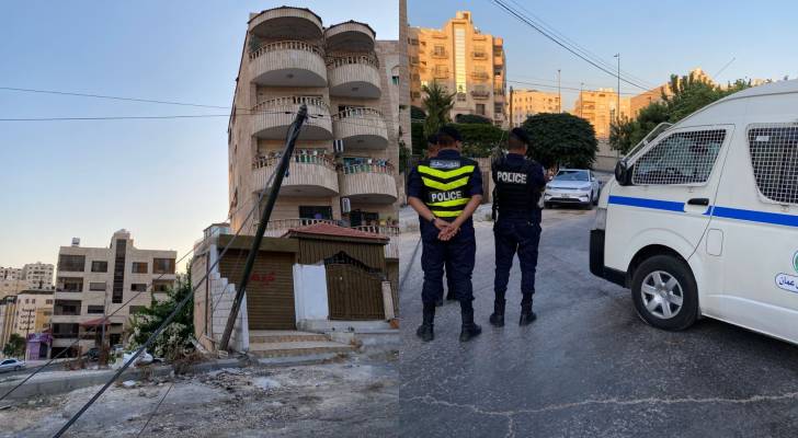 عمود كهرباء يتهاوى بعد اصطدام شاحنة في عمان