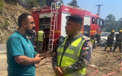 قائد الفريق الأردني لإطفاء حرائق سوريا: جاهزون لمواجهة نيران ضخمة في تضاريس صعبة