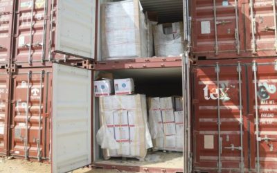 قافلة إغاثية من القوات المسلحة تصل المستشفى الميداني الأردني جنوب غزة/7 صور