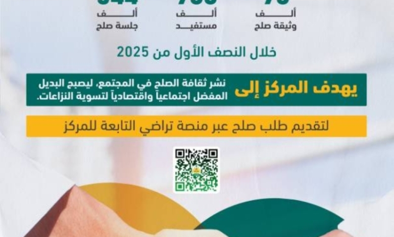 مركز المصالحة يساهم في تقليص القضايا بالمحاكم