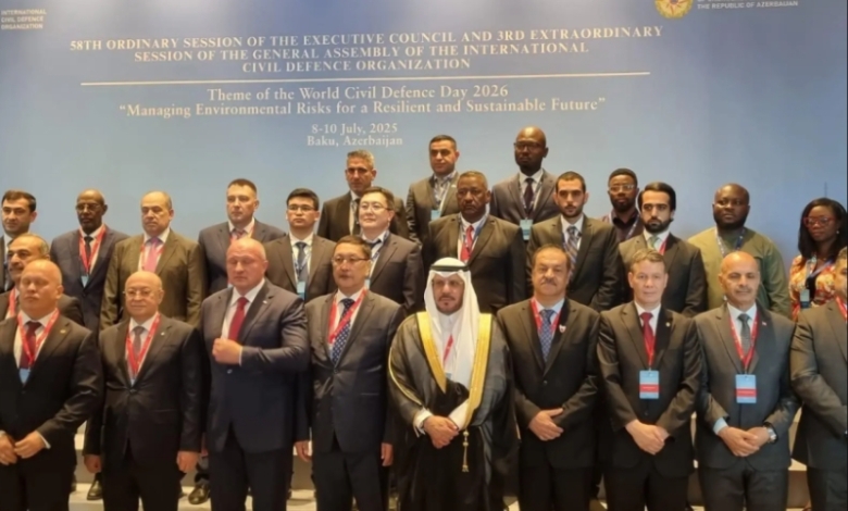 وفد وزارة الداخلية برئاسة اللواء الفرج يشارك في اجتماعات المنظمة الدولية للحماية المدنية