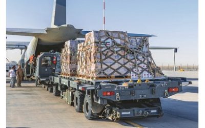 10 أطنان من المساعدات الغذائية تصل غزة عبر الطائرة الإغاثية الثالثة من الجسر الجوي الكويتي