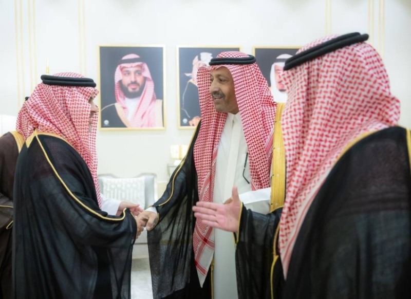استقبال أمير الباحة لأشقاء ابن الشيخ دخيل بن غرم الله الميموني