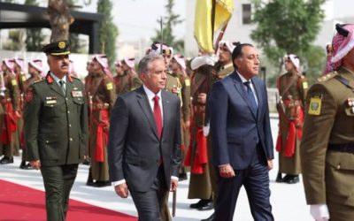 استقبال حسان لمدبولي تمهيداً لاجتماعات اللجنة العليا الأردنية - المصرية الـ33  
لقاء حسان ومدبولي بغاية التحضير للاجتماعات العليا الأردنية - المصرية في دورتها الـ33  
حسان يلتقي مدبولي استعداداً لاجتماعات اللجنة العليا الأردنية - المصرية الـ33