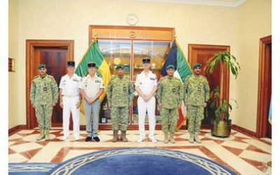 استقبال خاص للملحق العسكري الفرنسي الجديد من قبل المعاون للعمليات والتدريب في الحرس