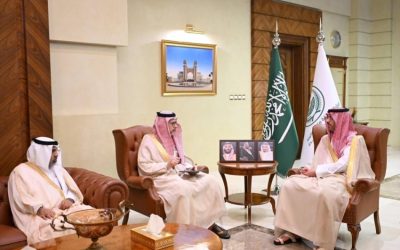 استقبال محافظ جدة لرئيس جامعة الملك عبدالعزيز