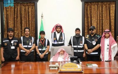 استقبال مفتي عام المملكة لرئيس جمعية الصاعقة للبحث والإنقاذ