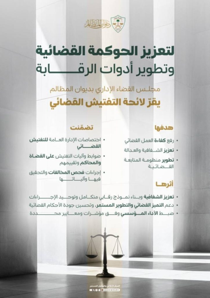 المصادقة على لائحة التفتيش القضائي