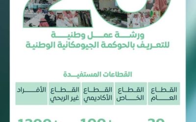 تقديم 20 ورشة عمل لتعزيز الوعي بفهم الحوكمة الجيومكانية وأهميتها.