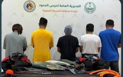 ضبط حرس الحدود بالمدينة المنورة 5 مخالفين للائحة الأمن والسلامة البحرية