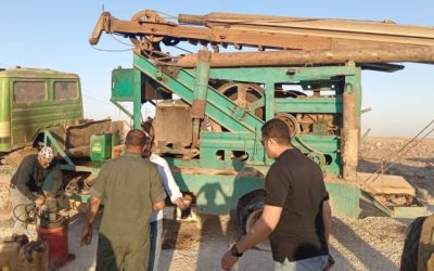 ضبط حفارة آبار مخالفة في البادية الشرقية